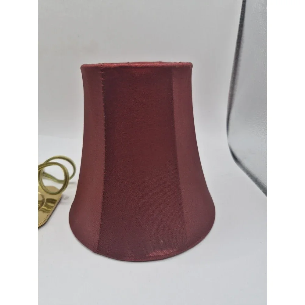 Vintage Small Brass Candlestick Lamp w/  Lamp Shade 13